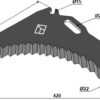Kniv til fodervogne 420mm