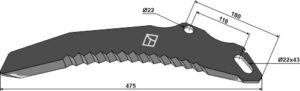 85-174 Kniv til fodervogne 475mm