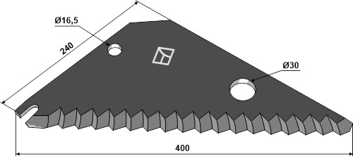 Kniv til fodervogne 400mm