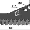 Kniv til fodervogne 490mm
