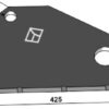 Kniv til fodervogne 425mm