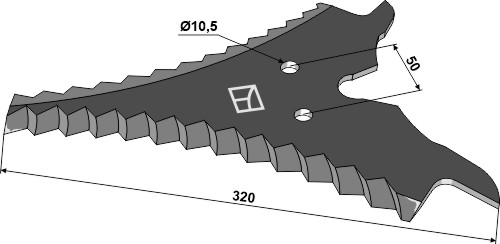 Kniv til fodervogne 320mm