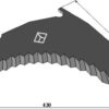 Kniv til fodervogne 430mm