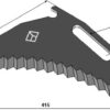 Kniv til fodervogne 415mm