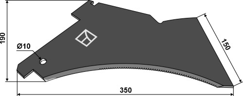 Kniv til fodervogne 350mm