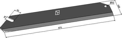 Kniv til fodervogne 575mm