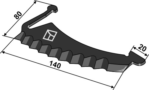 Kniv til rundballepresser 140mm