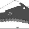 Kniv til fodervogne 490mm