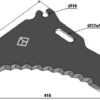 Kniv til fodervogne 416mm