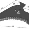 Kniv til fodervogne 453mm