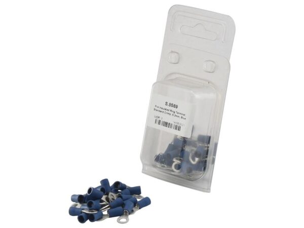 Kabelsko (øje), Standard Grip, 5.3mm, Blå (1.5 - 2.5mm) (Agripak 25 stk.)