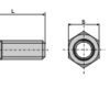 Plovbolt DIN 604 M8x1,25x70 med møtrik