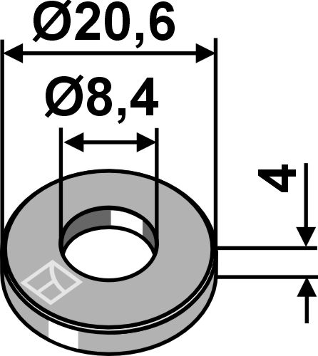Skive Ø20,6x4xØ8,4 - DIN7349