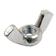 Vingemøtrik, Størrelse: M6x1.00mm (DIN 315) Metric Coarse