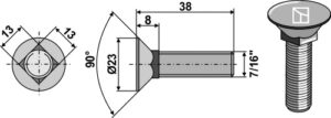 Plovbolt 7/16"x38