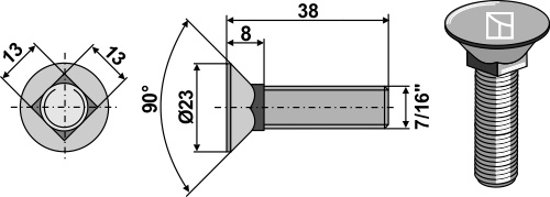 Plovbolt 7/16"x38