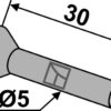 Nitte undersænket Ø5x30