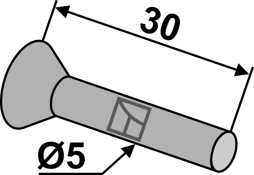 Nitte undersænket Ø5x30