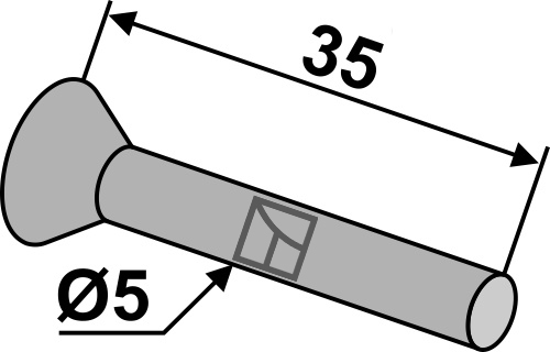 Nitte undersænket Ø5x35