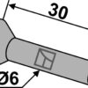 Nitte undersænket Ø6x30