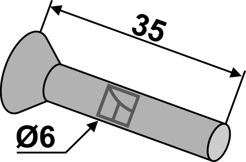 Nitte undersænket Ø6x35
