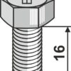 Bolt M12x1,75x16