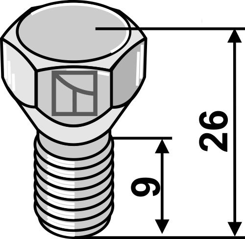 Bolt M12x1,25x26
