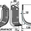 Fræserkniv DURAFACE 183x80mm, højre