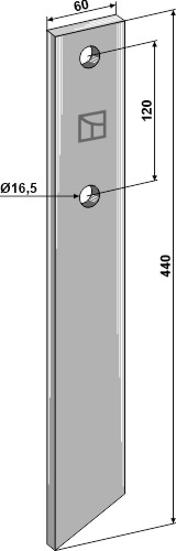 Slaglekniv 60x12 (sten)