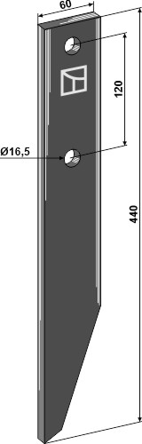 Slaglekniv 60x12 (sten)