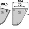 Fræserkniv 83x104mm, højre