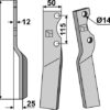 Fræserkniv 325x50mm, venstre