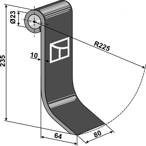 Slagle 235x80mm