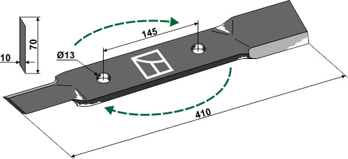 Kniv 410mm - højre