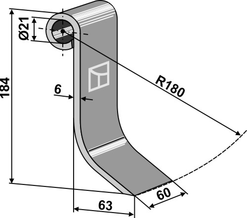 Slagle 184x60mm