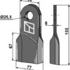Slagle 155x60mm, venstre