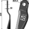 Slagle kniv 220x80mm, højre