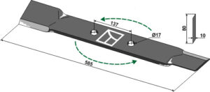 Kniv 585mm - venstre