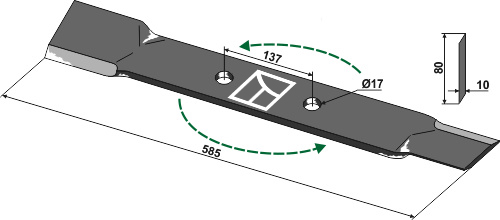 Kniv 585mm - venstre