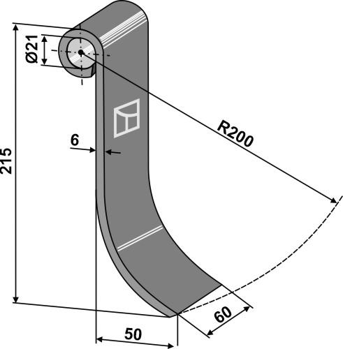 Slagle 215x60mm