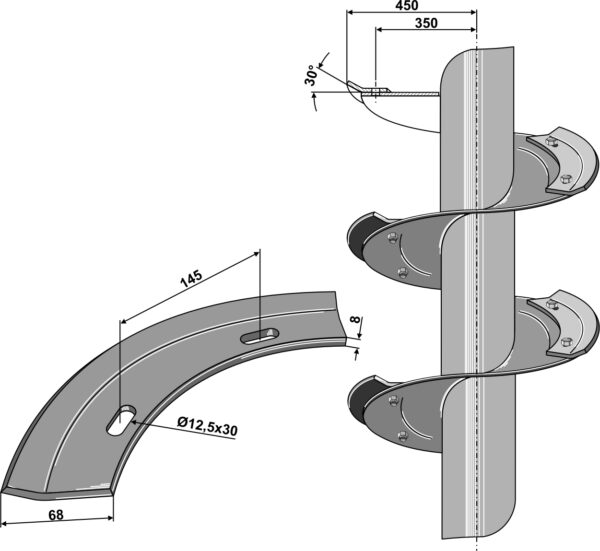 Sneglesegment - højre model