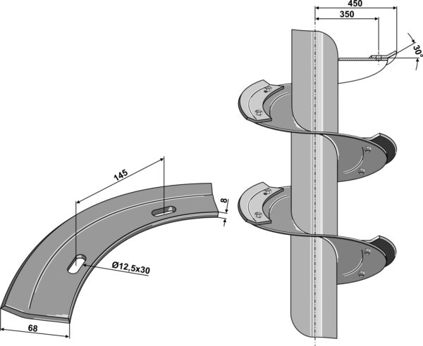 Sneglesegment - venstre model