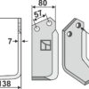 Fræserkniv 188x80mm, venstre