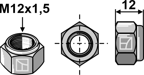Låsemøtrik M12x1,5