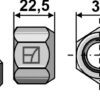 Låsemøtrik M24 - DIN 6925 galv. 8.8