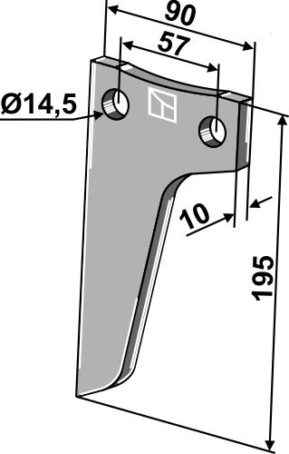 Fræserkniv 195x90mm
