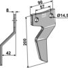 Fræserkniv 200x90mm, venstre