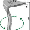 Rotorharvetand 290mm, venstre