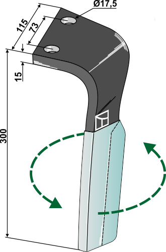 Rotorharvetand (DURAFACE), venstre