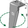 Rotorharvetand 185mm, venstre